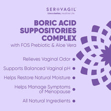Load image into Gallery viewer, SEROVagil Complex - Boric Acid Vaginal Suppositories
